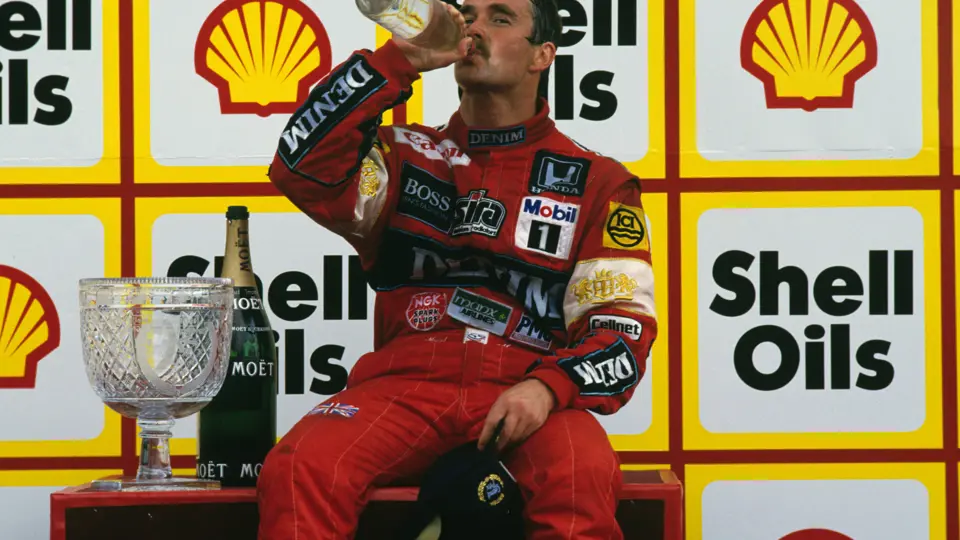 British Grand Prix  Silverstone, England, 1987
Podium
Nigel Mansell Williams FW11b wins the race
© Formula One Pictures / Picture by John Townsend. Office tele (+36)26 322 826 Hungarian mobile (+36) 70 776 9682. UK Mobile +44 7747 862606 www.f1pictures.com.
Vat Number 221 9053 92
 
 