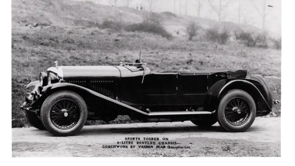 The Bentley is pictured in a 1931 brochure wearing its Sports Tourer body by Vanden Plas.