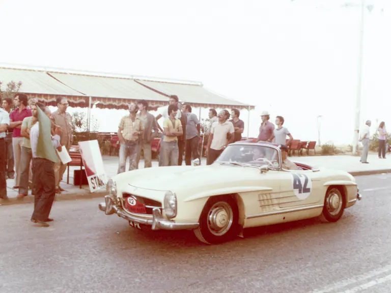 Driving on the 1980 Philipa Rally in Greece.