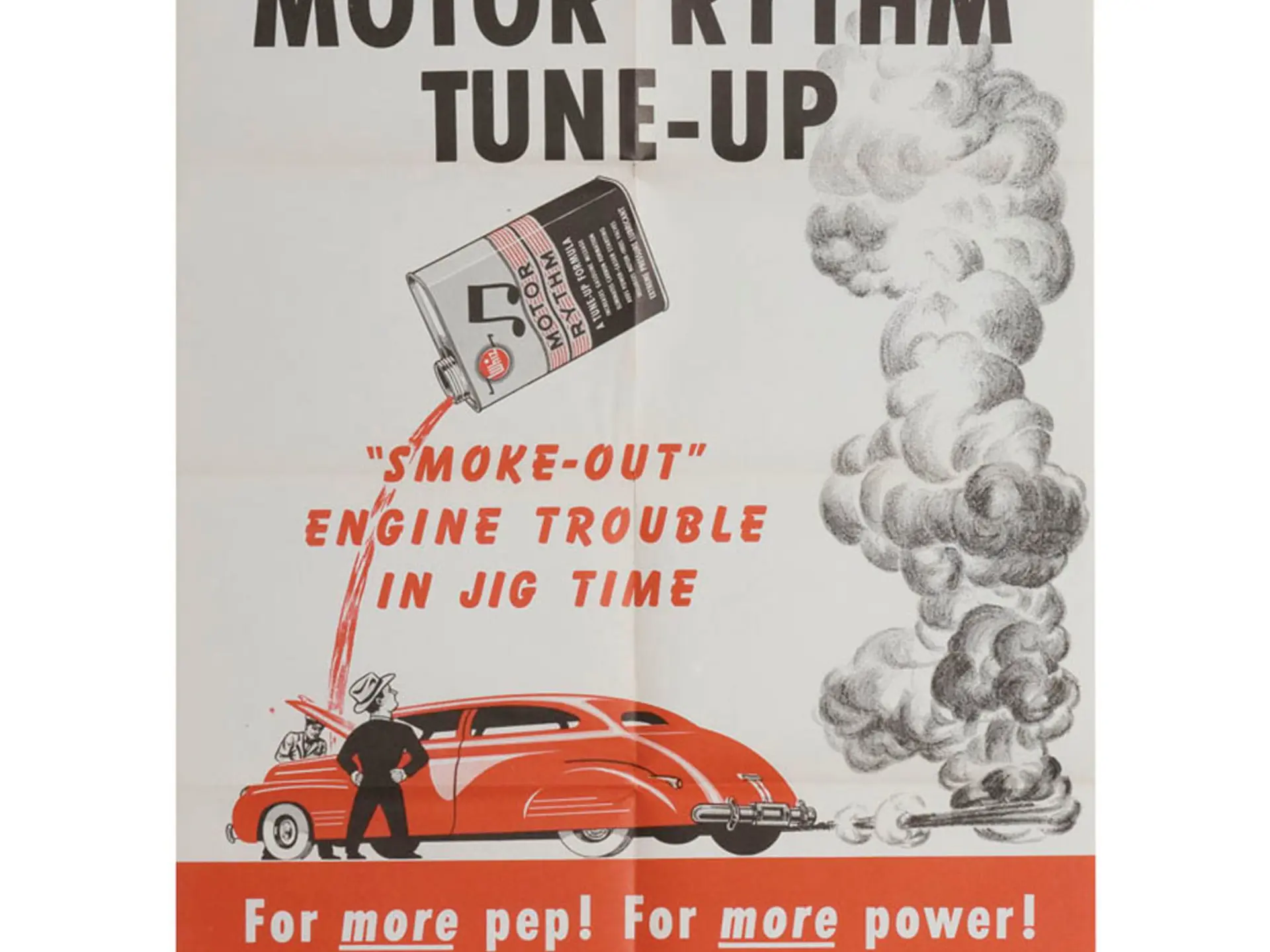 Motor rhythm tune up original 1940's poster; 23