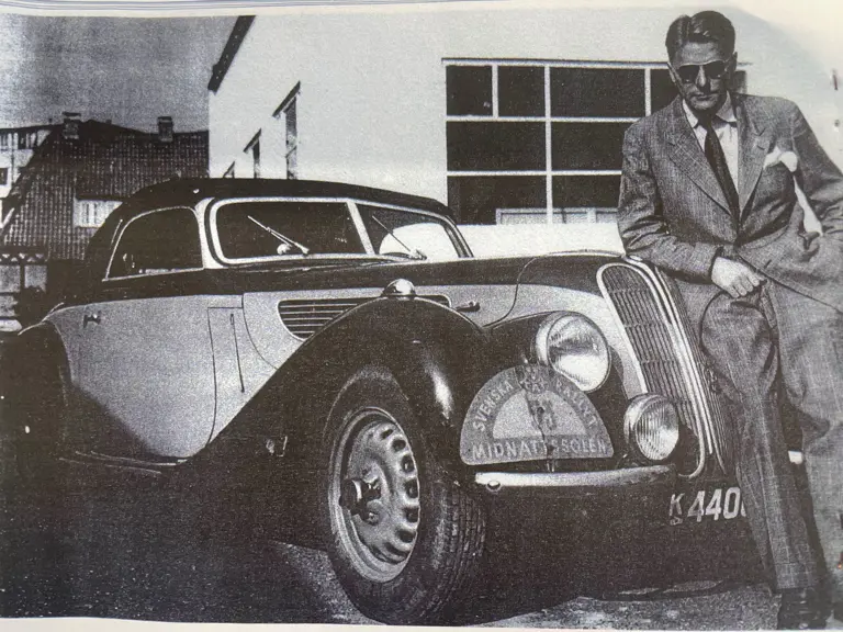 Morgens Skarring, pictured with chassis 74308, competed in the inaugural 1950 Svenska Rallyt till Midnattssolen. Courtesy of the owner.