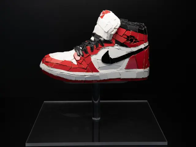 Nike Air Jordan 1 Ceramic Mosaic Shoe Sculpture by Jason Dussault