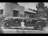 The original owner, Mr. Sharpe, proudly shows off his unusual Lincoln.