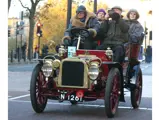 The Clément is fully loaded with passengers as it is pictured on the 2016 London to Brighton Veteran Car Run.