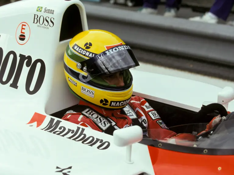 Ayrton Senna as seen during the 1991 Belgian Grand Prix, where he finished first overall.