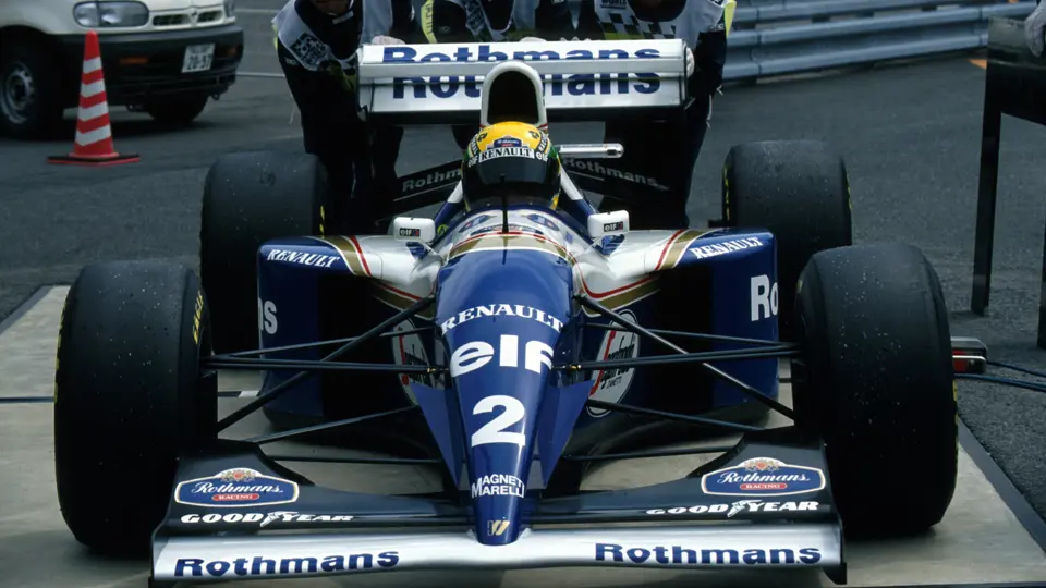 Ayrton Senna as seen in FW16B-01 prior to the 1994 Brazilian Grand Prix.