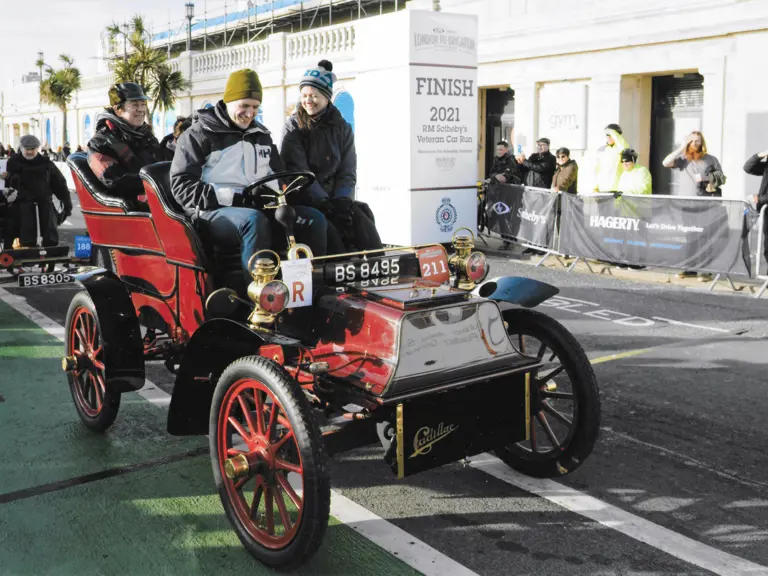 The Cadillac has been enjoyed on every London to Brighton Veteran Car Run since 2015. Here, it is pictured finishing the run in 2021.