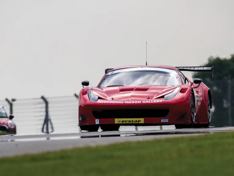The 458 GT3 at Donington Park National.