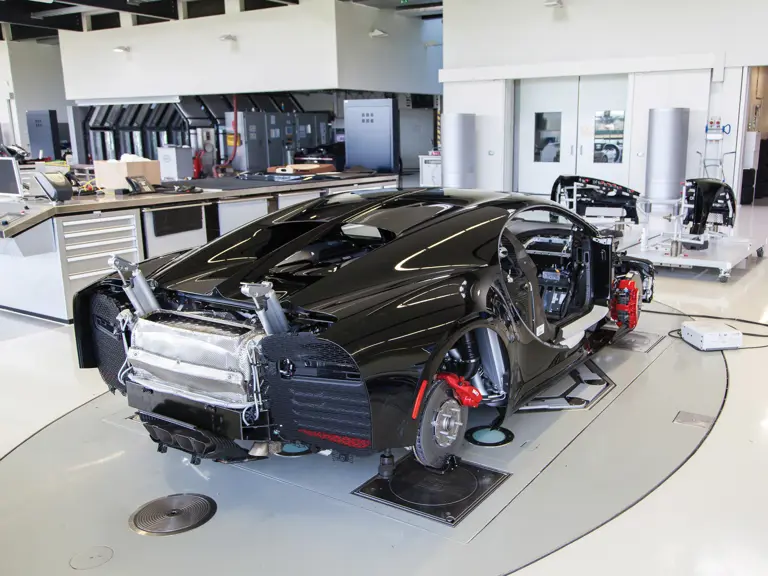 Chassis 069 during production at Bugatti’s facilities in Molsheim, France.