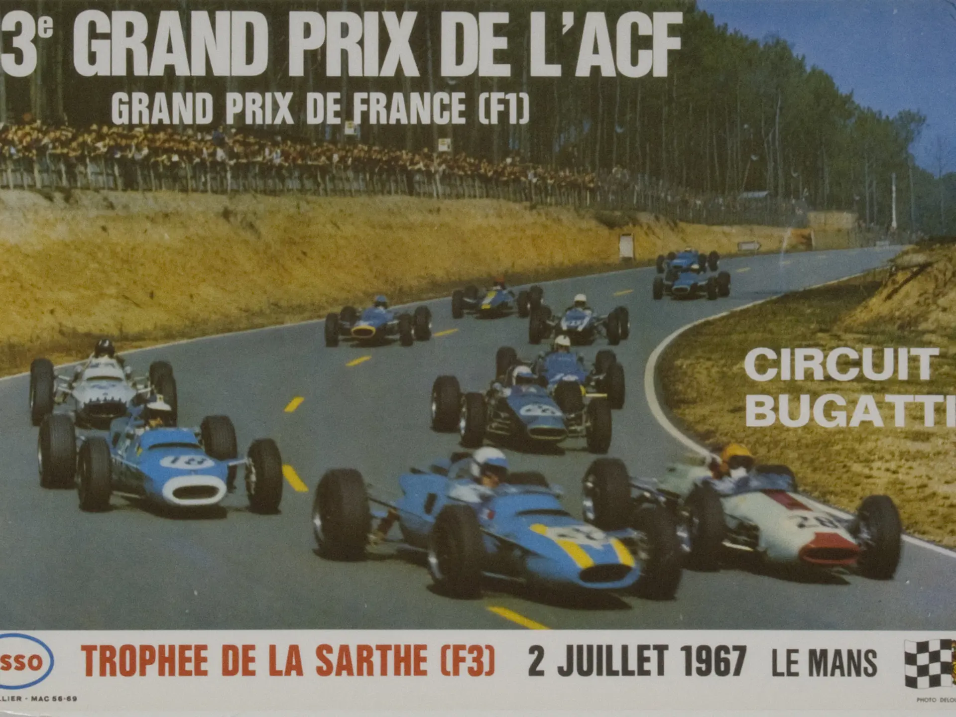 XLVI Grand Prix de L'ACF poster - Cool 1960 French GP poster
