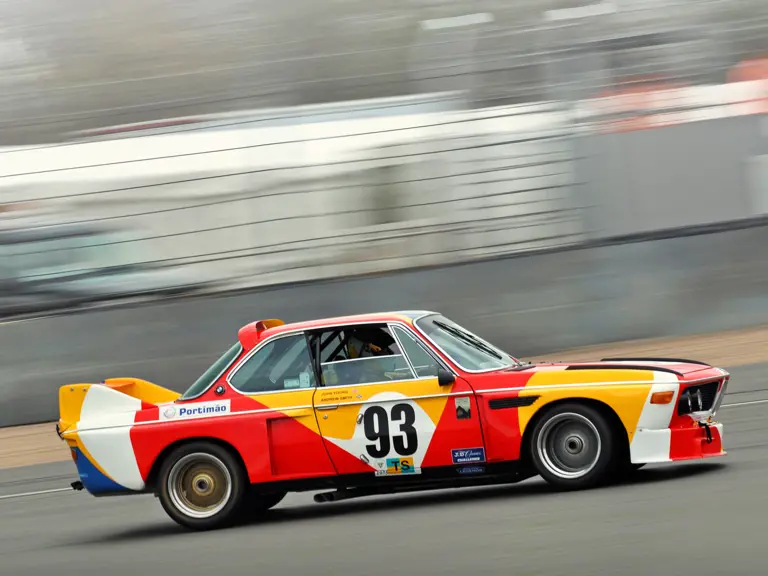 The BMW was driven at the 2012 Donington Historic Festival by John Young and Andrew Smith.