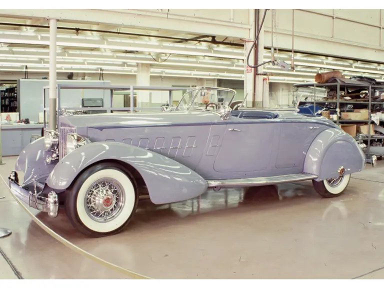 The LeBaron Sport Phaeton, restored, on display at Harrah's Automobile Collection in 1978.