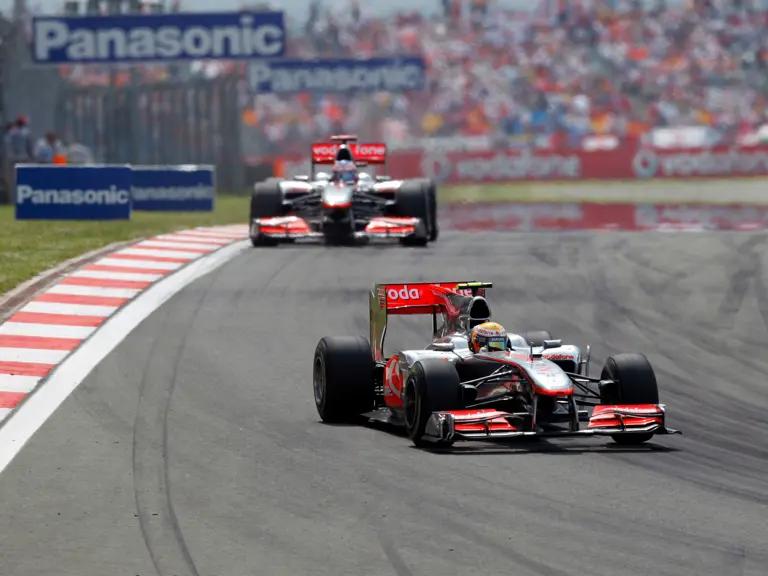 Istanbul Motor Park, Istanbul, Turkey
30th May 2010
Lewis Hamilton, McLaren MP4-25 Mercedes, 1st position, leads Jenson Button, McLaren MP4-25 Mercedes, 2nd position. Action. 
World Copyright: Andrew Ferraro/LAT Photographic