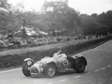 Chassis 110059 roars by at the Circuit de la Sarthe in the 1951 24 Hours of Le Mans, en route to finishing 2nd overall.