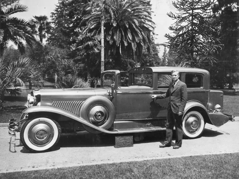 J. Gerald Kirchhoff with his creation when it was new.