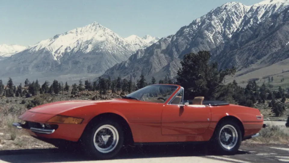 The Daytona Spider as seen in May of 1986 in the Rocky Mountains with the current owner.