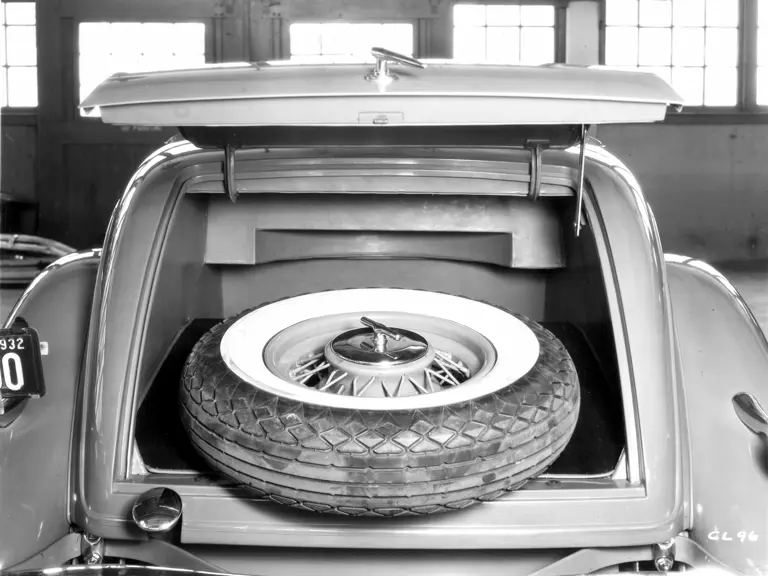At the Chrysler factory in 1932, with 114 miles on the odometer.