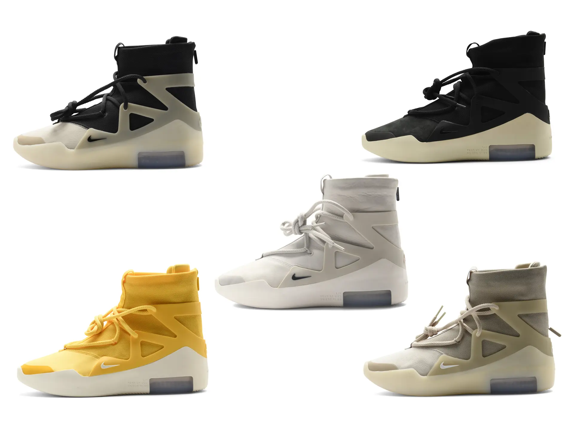 Set of Five | Nike Fear of God 1 Sneakers | Dare to Dream | The 