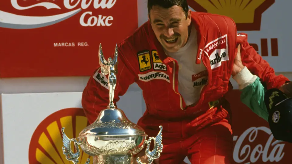 Brazilian GP Jacarepagua Autodromo, Rio de Janeiro Brazil 1989
Podium Nigel Mansell Ferrari 640 wins the race
© Formula One Pictures / Picture by John Townsend. Office tele (+36)26 322 826 Hungarian mobile (+36) 70 776 9682. UK Mobile +44 7747 862606 www.f1pictures.com.
Vat Number 221 9053 92
Brazilian GP Jacarepagua Autodromo, Rio de Janeiro Brazil 1989
Podium Nigel Mansell Ferrari 640 wins the race
© Formula One Pictures / Picture by John Townsend. Office tele (+36)26 322 826 Hungarian mobile (+36) 70 776 9682. UK Mobile +44 7747 862606 www.f1pictures.com.
Vat Number 221 9053 92
