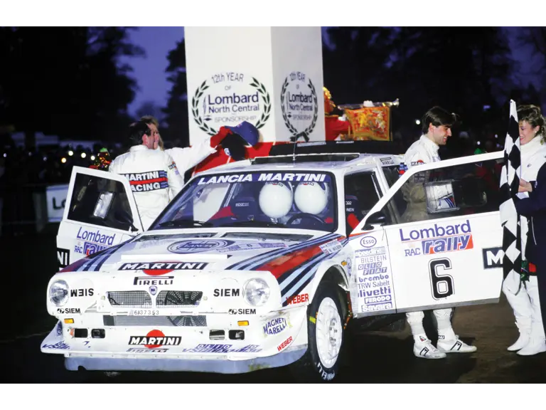 Henri Toivonen and Neil Wilson shorty after winning the 1985 Lombard RAC Rally.