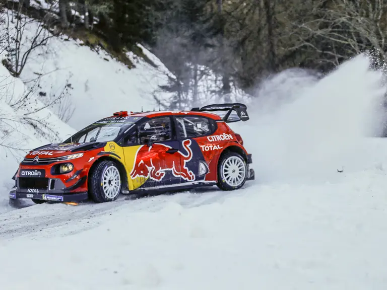 Sesbastien Ogier and Julien Ingrassia testing the Citroen C3 WRC, south of France on january 16, 2019