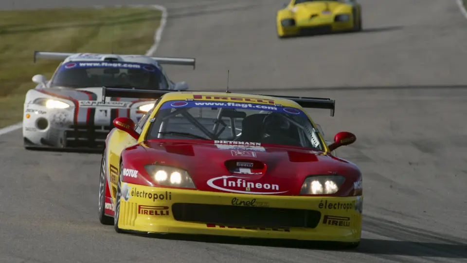 2102 racing at the Anderstorp round of the 2003 FIA GT Championship.