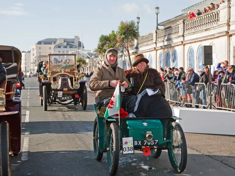 Pictured at the end of the 2012 London to Brighton Veteran Car Run.