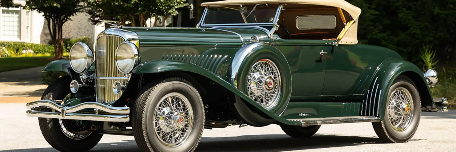 1931 Duesenberg Model J Roadster Green Hornet offered at RM Sothebys Hershey Live Auction 2021
