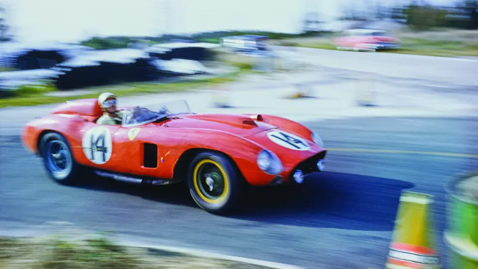 Chassis no. 0628 at the 12 Hours of Sebring in 1957.