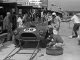 Driven by Ken Miles and Bob Holbert, CSX 2129, #98, finishes 1st in class, 2nd overall, in the Road America 500, Elkhart Lake, Wisconsin, September 1963.