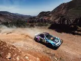 The Tuthill-prepared Porsche 911 SC 'Safari' on the 2022 East African Safari Classic, driven by Ken Block.
