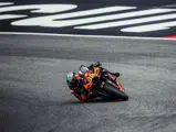 Brad Binder and the KTM RC16 at the 2023 Grand Primeio d'Italia Oakley where the pair set the top-speed record in MotoGP.