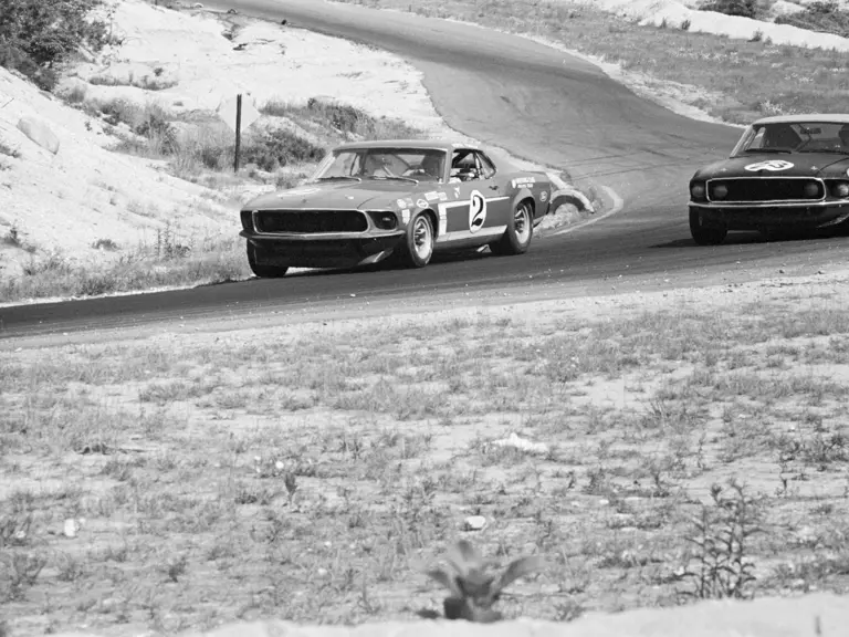Horst Kwech behind the wheel of chassis no. 628 at the 1969 Trans Am race at Bridgehampton.