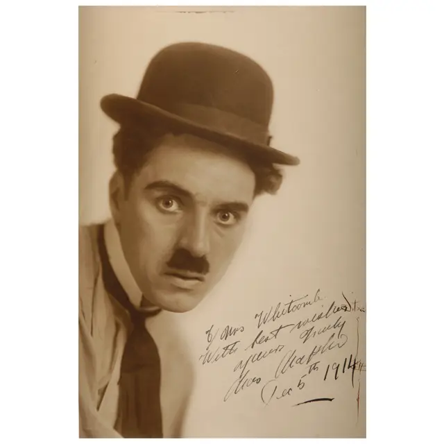 Charlie Chaplin Autographed Photograph | The Brucker Collection