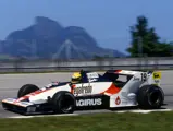 Ayrton Senna makes his Formula 1 debut aboard TG183B-05 in his home race, the 1984 Brazilian Grand Prix.