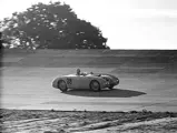 Numbered “28”, Johnny Claes flies down the banking at Montlhéry in the 12 Hours of Paris. The Belgian would finish 8th overall and 4th in class.