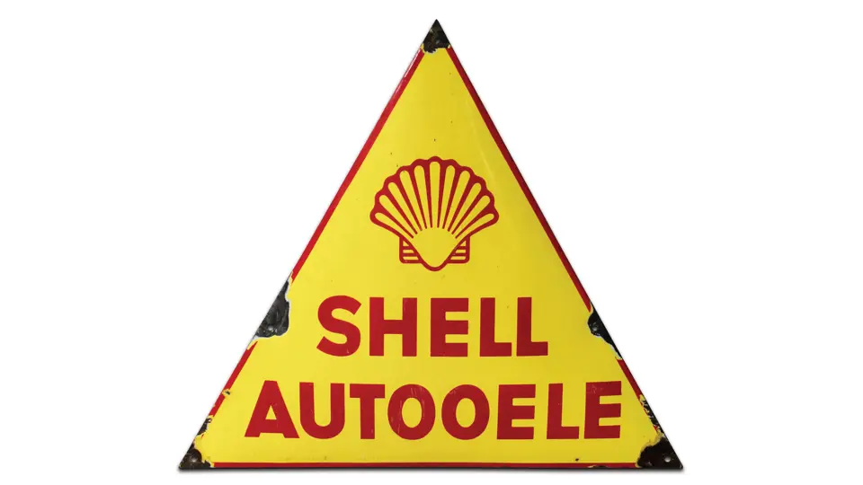 Auto Shell Picto Shell Autooele Porcelain Sign, German | Fort Lauderdale 2018 | RM Sotheby's