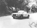 The Fulvia at speed during the 1978 Italian Rally Championship.