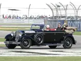 David Coulthard and Kimi Raikkonen During Parade Laps at the 2004 US Grand Prix.