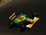 Michael Schumacher behind the wheel of the Benetton at the 1992 Italian Grand Prix at Monza.