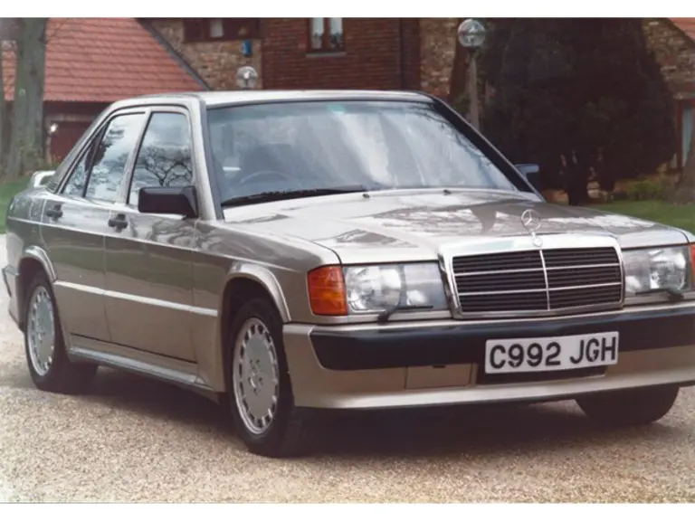 The Mercedes-Benz is pictured in Senna’s ownership, here outside his Esher address.