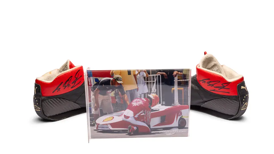 2007 Michael Schumacher Puma Signed Racing Boots | The
