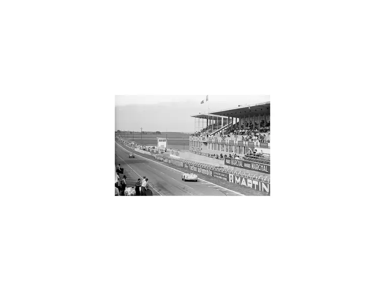 The 550 Spyder at the 12 Hours of Reims in 1956 where it finished 3rd in class.