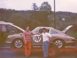 October 1971; Hans Niederer stands triumphant in his front yard as the newly-crowned SCCA C-Production class Regional champion. Note the Talbot racing mirrors, and ‘Hanjo Racing Team’ decal along the front fender.