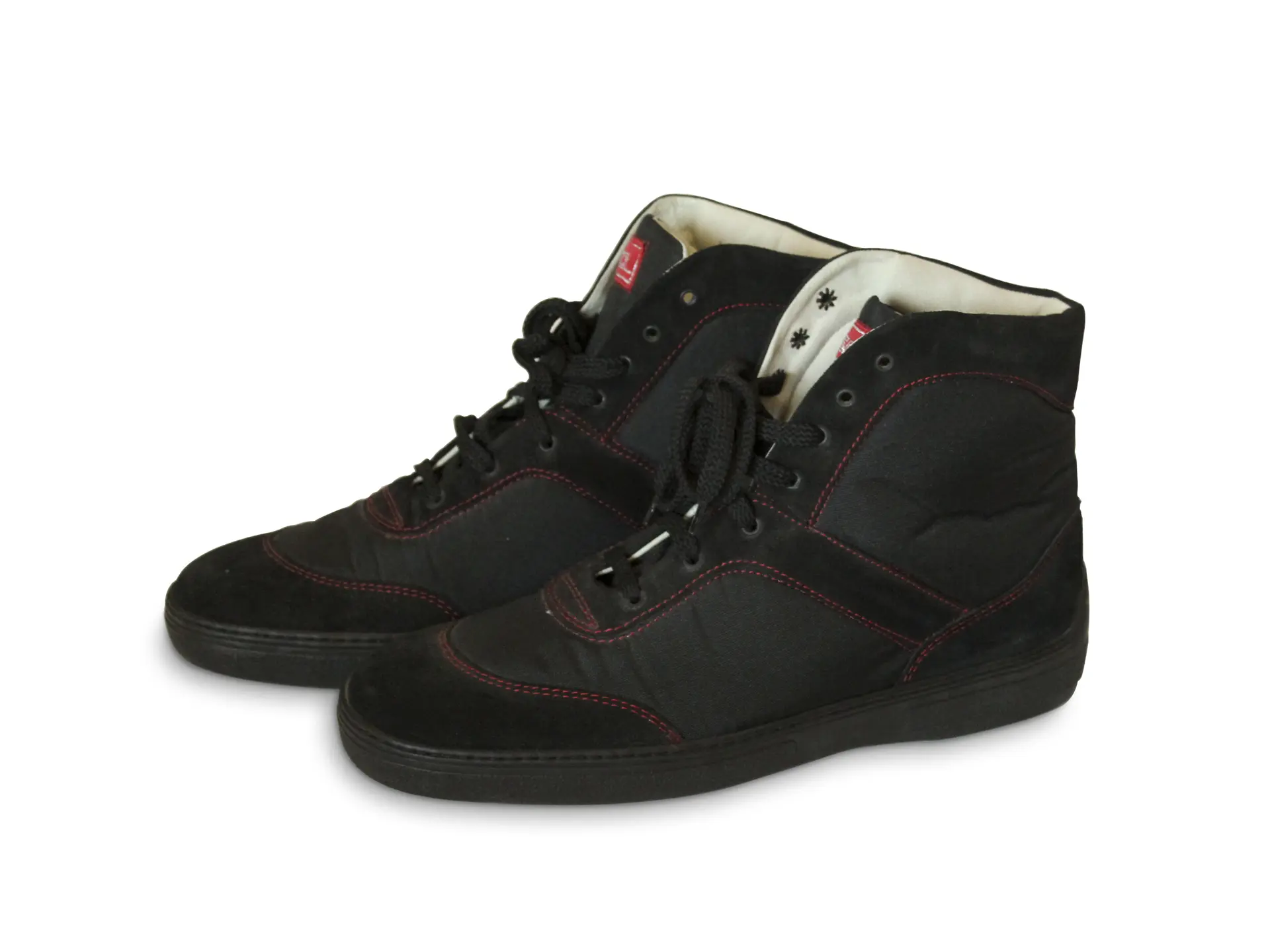 靴 TOD'S Ferrari TOD'S x FERRARI Leather + Mesh Sneakers Shoes - Black Red