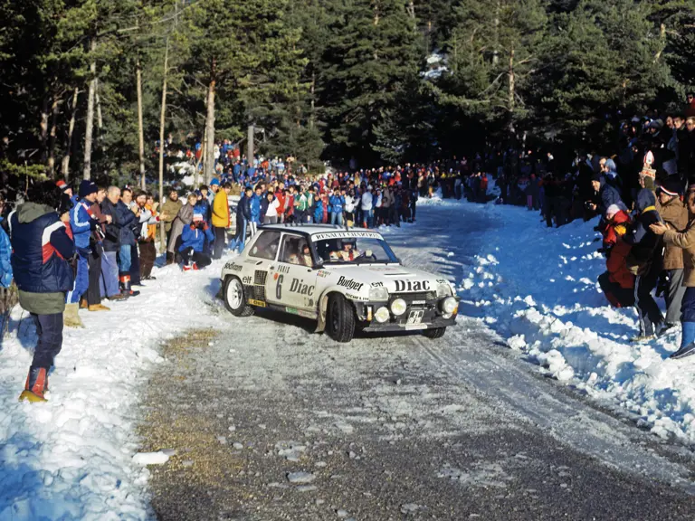 Jean-Luc Therier sliding his way to fourth overall in the 1984 Monte Carlo Rally.