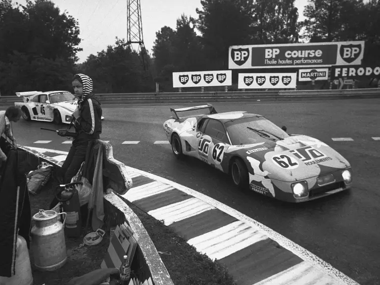 Chassis 26681, the very first of the 25 “Silhoute” BB/LMs is pictured at the 24 Hours of Le Mans in June 1979, driven by Jean-Claude Andruet and Spartaco Dini, who had the second-best practice times of any Ferrari entered. An extremely competitive endurance racing machine, the car was running extremely well before it retired after 240 laps.   