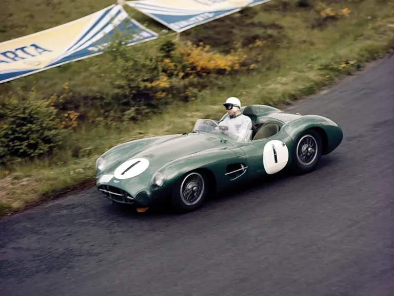 DBR1/1 races to a first place finish at the 1959 1000km of the Nürburgring.