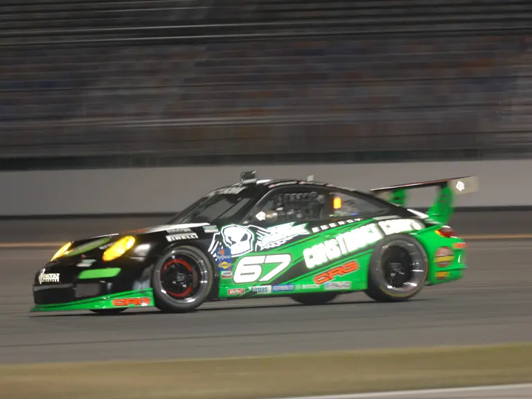 The Porsche is pictured in Practice prior to the 2009 24 Hours of Daytona.