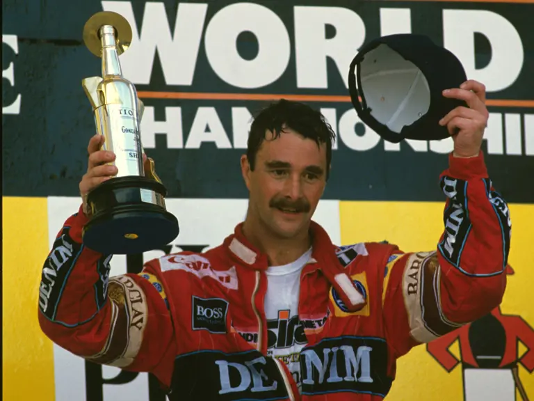 Spanish Grand Prix, Jerez, Spain 1988 
Podium
Alain Prost Mclaren MP4/ wins the race, Nigel Mansell Williams FW12 is 2nd and Alessandro Nannini 3rd
© Formula One Pictures / Picture by John Townsend. Office tele (+36)26 322 826 Hungarian mobile (+36) 70 776 9682. UK Mobile +44 7747 862606 www.f1pictures.com.
Vat Number 221 9053 92
 
 
